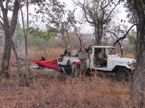 Getting ready for the morning walk from a fly camp    
