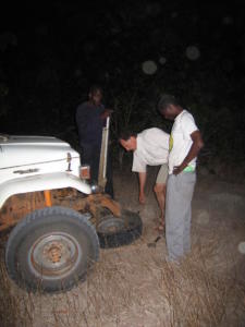 Late night puncture repairs 